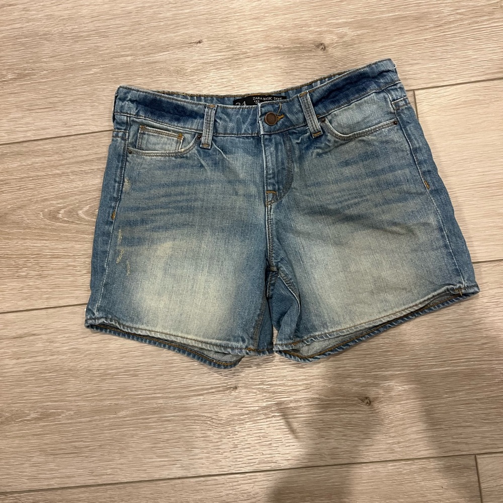 Zara Light Blue Jean Shorts